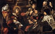 SERODINE, Giovanni Christ among the Doctors oil painting on canvas